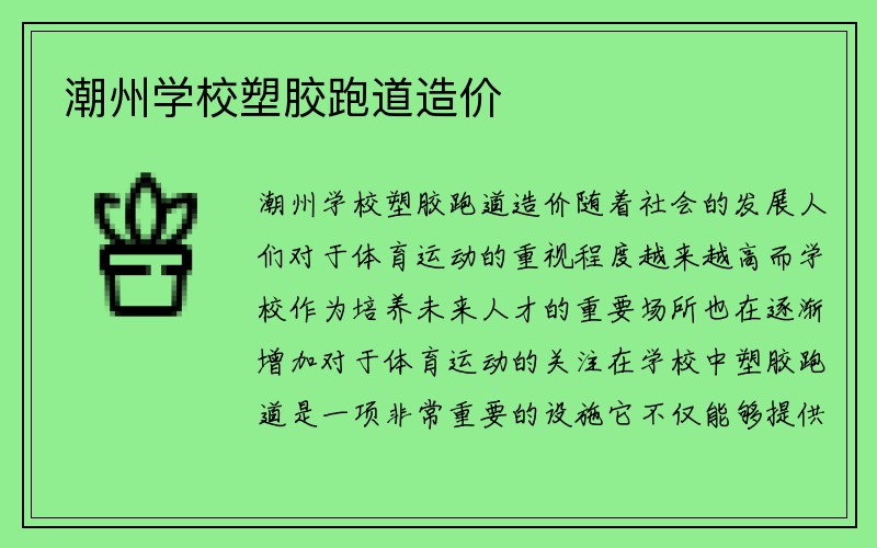 潮州学校塑胶跑道造价