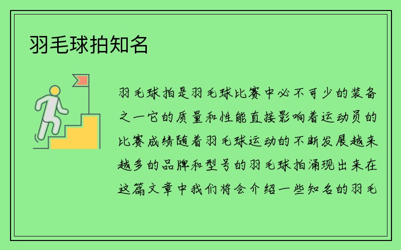 羽毛球拍知名