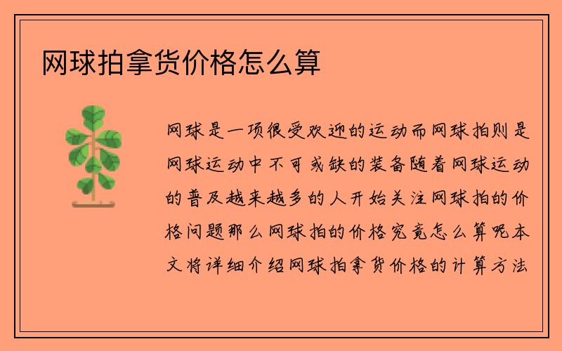 网球拍拿货价格怎么算